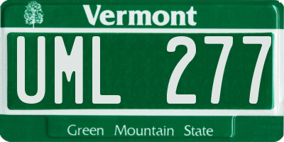VT license plate UML277