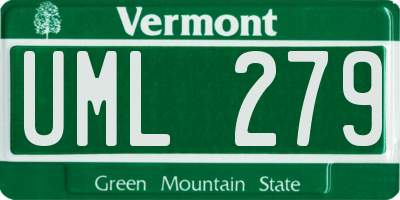 VT license plate UML279