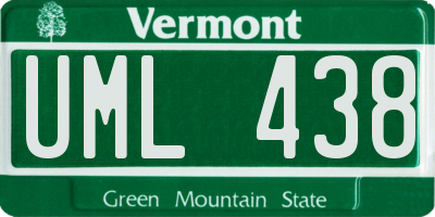 VT license plate UML438