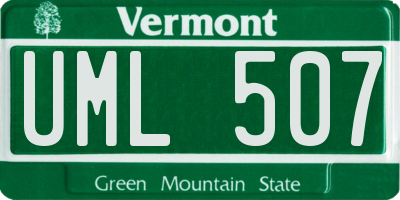 VT license plate UML507