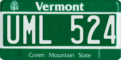 VT license plate UML524
