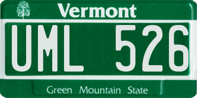VT license plate UML526