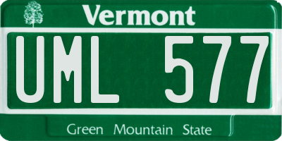 VT license plate UML577