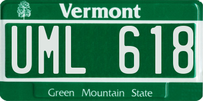 VT license plate UML618