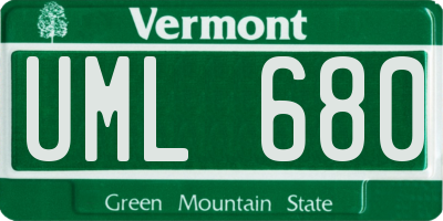 VT license plate UML680