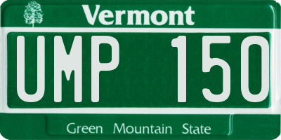 VT license plate UMP150