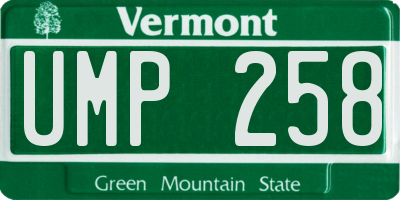 VT license plate UMP258