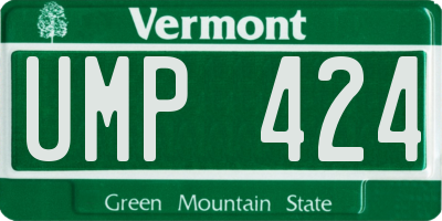 VT license plate UMP424