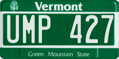 VT license plate UMP427