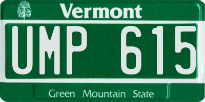 VT license plate UMP615