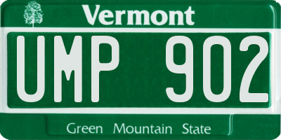 VT license plate UMP902