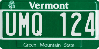 VT license plate UMQ124