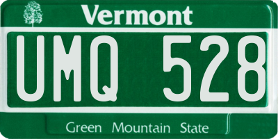 VT license plate UMQ528