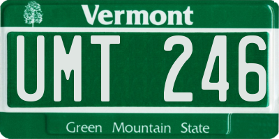 VT license plate UMT246