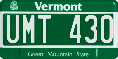 VT license plate UMT430