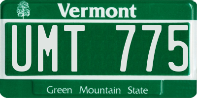 VT license plate UMT775