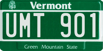 VT license plate UMT901