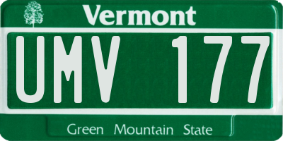 VT license plate UMV177