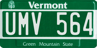 VT license plate UMV564