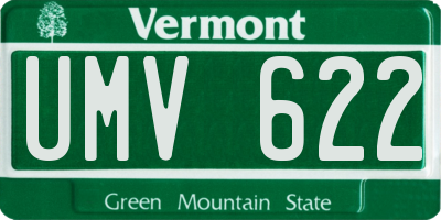 VT license plate UMV622