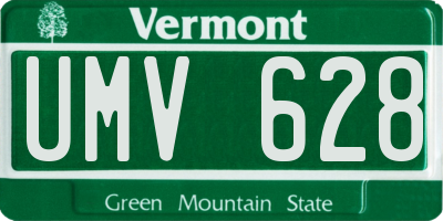 VT license plate UMV628