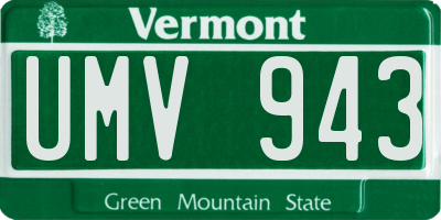 VT license plate UMV943