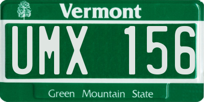 VT license plate UMX156