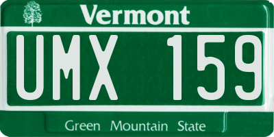 VT license plate UMX159