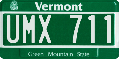 VT license plate UMX711