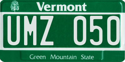 VT license plate UMZ050