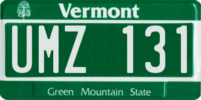 VT license plate UMZ131