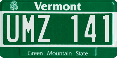 VT license plate UMZ141