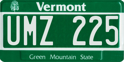 VT license plate UMZ225