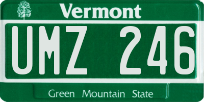 VT license plate UMZ246