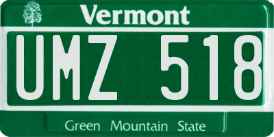 VT license plate UMZ518