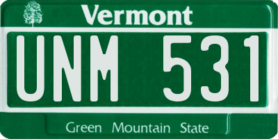 VT license plate UNM531