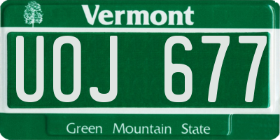 VT license plate UOJ677