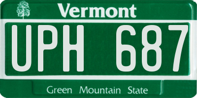 VT license plate UPH687