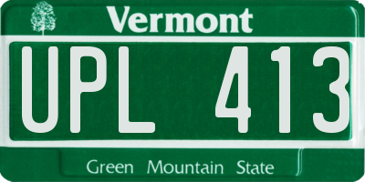 VT license plate UPL413