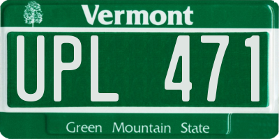 VT license plate UPL471