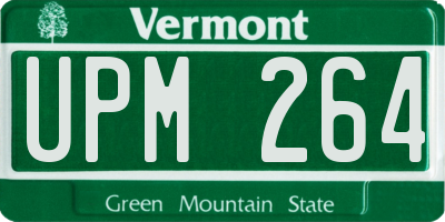 VT license plate UPM264