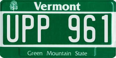 VT license plate UPP961