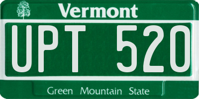 VT license plate UPT520