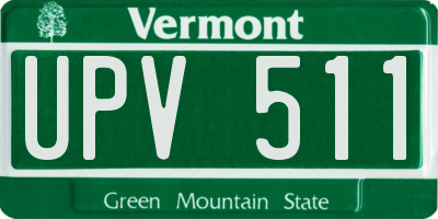 VT license plate UPV511