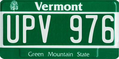 VT license plate UPV976