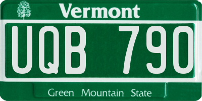 VT license plate UQB790