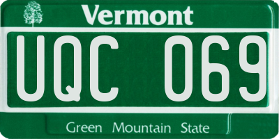 VT license plate UQC069