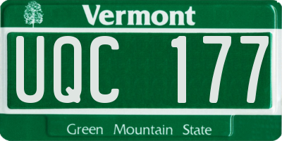 VT license plate UQC177