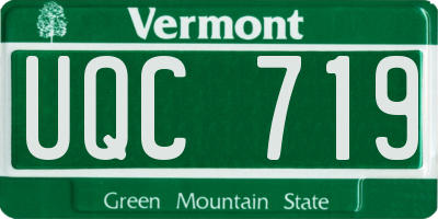 VT license plate UQC719