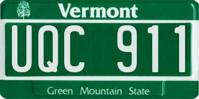 VT license plate UQC911